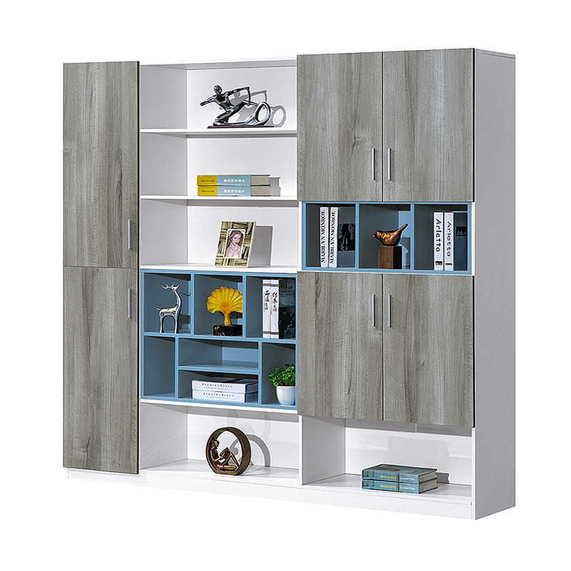 Multi-functional combination gray three-door display cabinet file cabinet decorative cabinet supplie