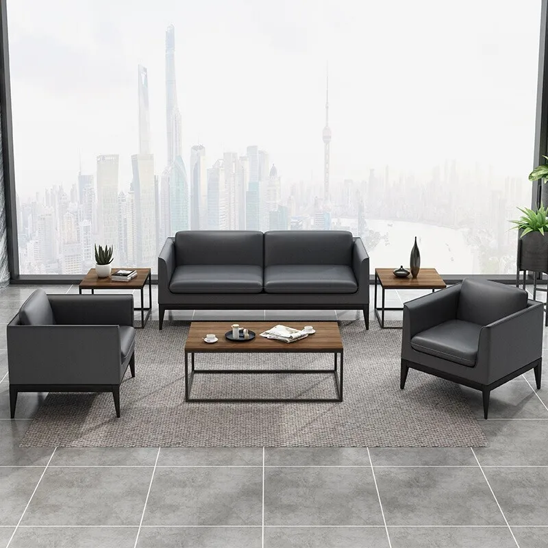 Italian Leather Office Sofa for Elegant Environments