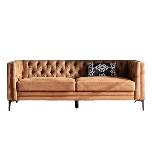 Luxury Light brown Sofa with Metal legs for Executive