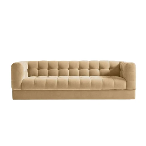 Camel Olive Sofa Simple Elegant Luxury Multi-person Sofa