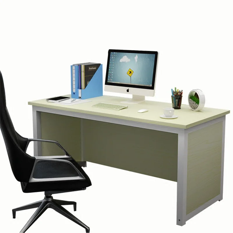 Light yellow Ergonomic Executive Clerk Desk for Comfortable Working Experience