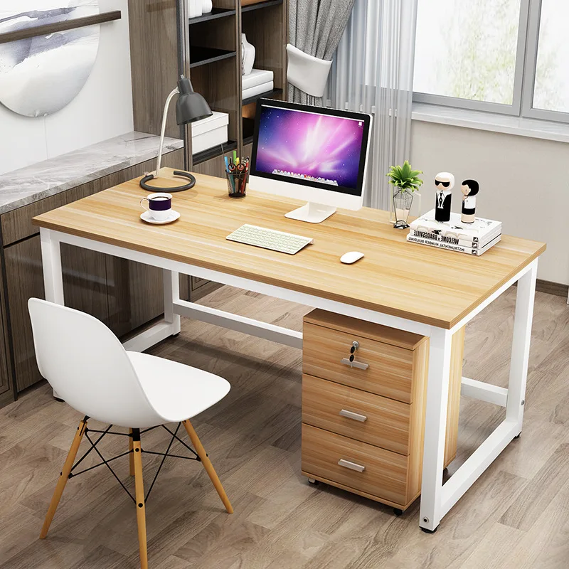 Apricot simple staff desk with drawers for office business