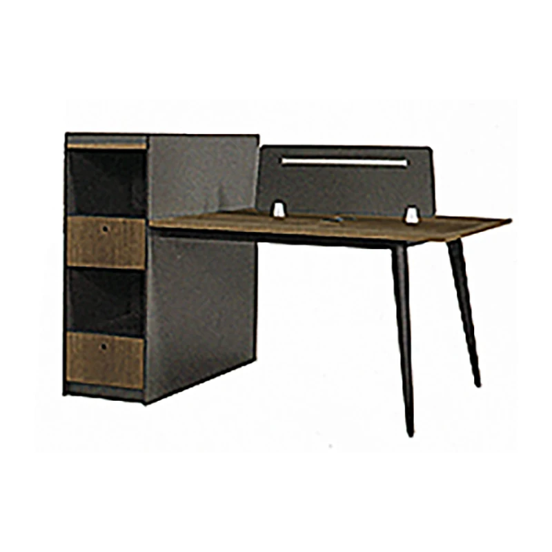 Customized professional Simple modern style double-layer storage staff desk office furniture