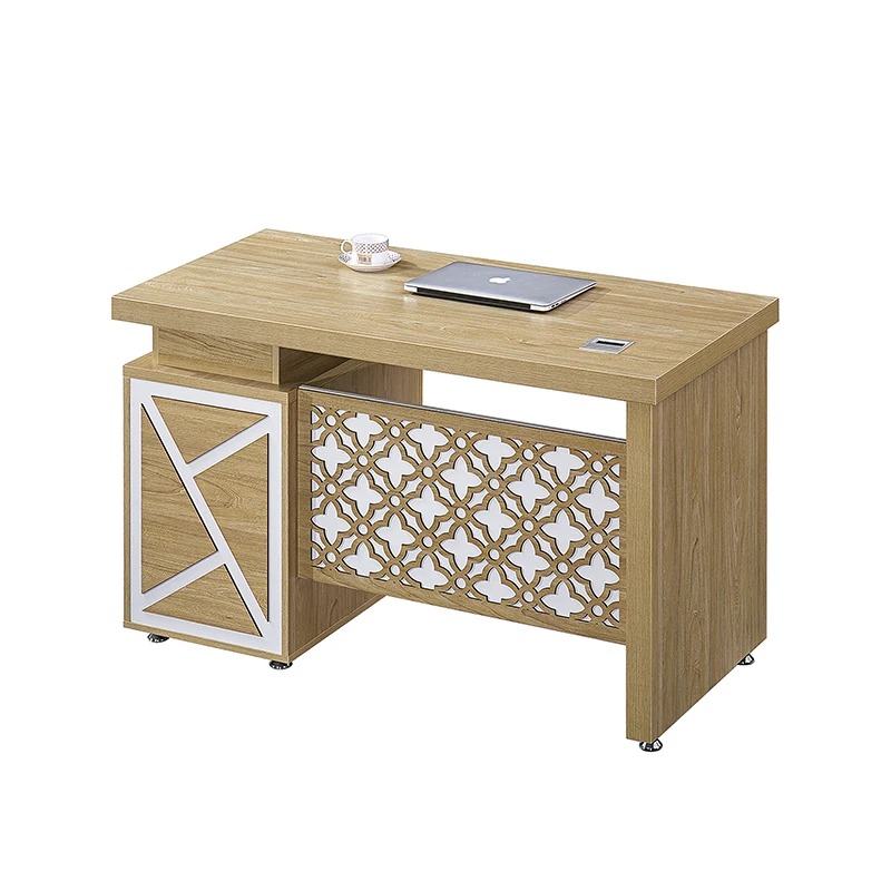 Factory Direct Sale Original wood color modern style exquisite pattern staff desk