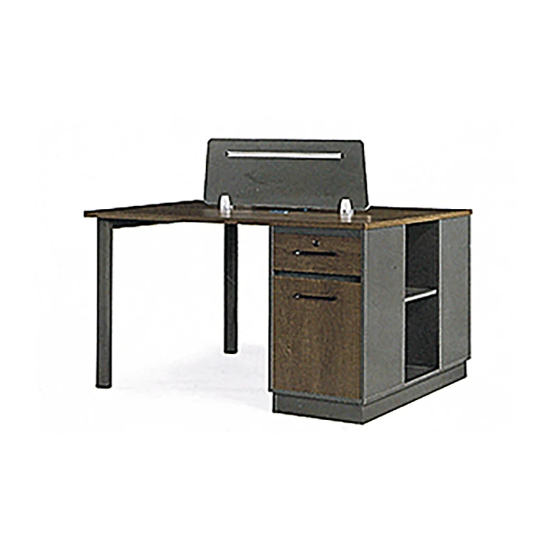 Factory Price 2 people Simple Modern Office Desk with Metal Legs